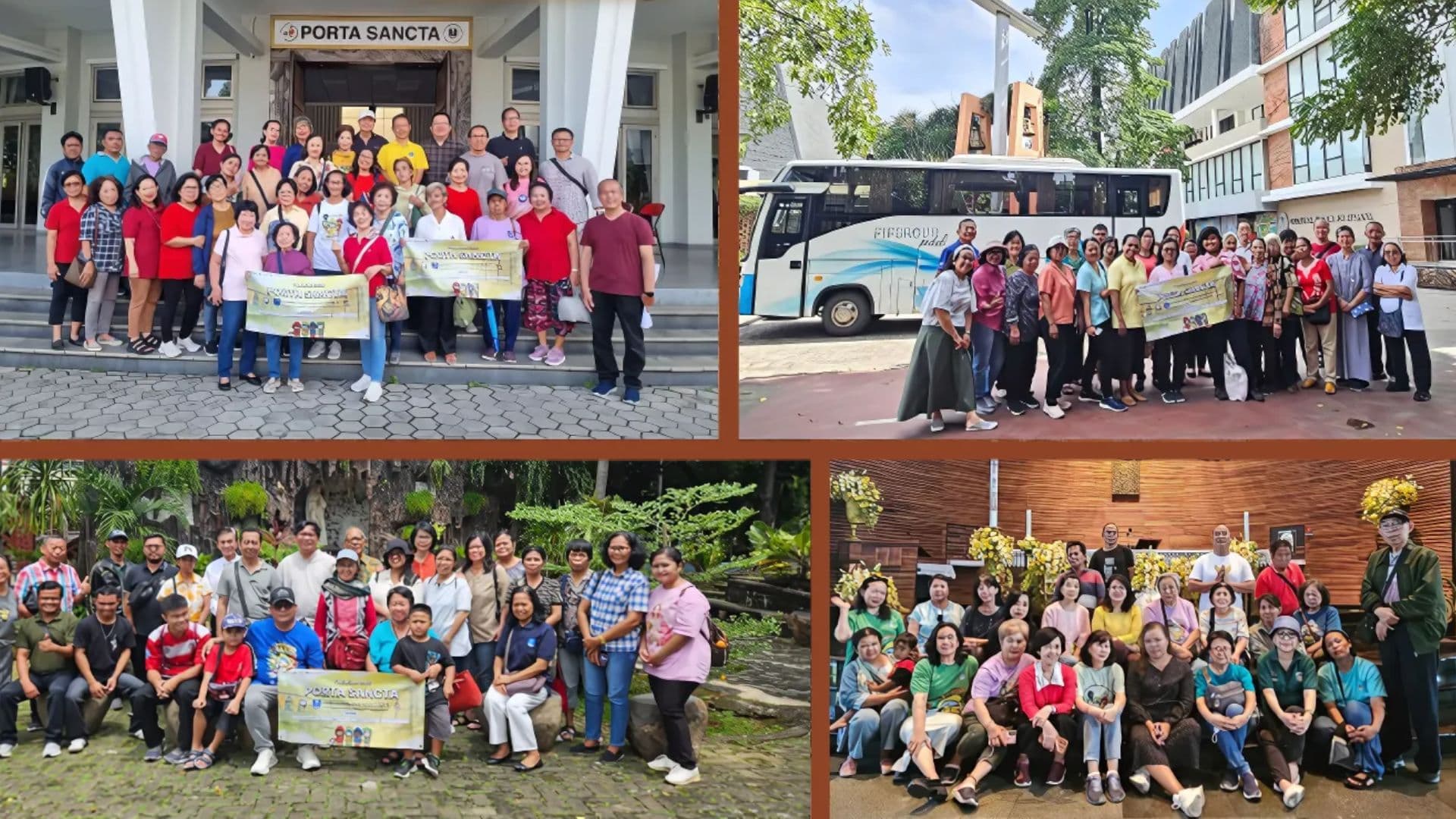 Ziarah Porta Sancta gratis bagi umat KLMTD menggunakan bus. (Dok. Pribadi) (Megia Susilo)